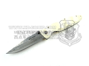 MCUSTA 传世家徽 MCUSTA-25D 大马士革钢 斜梯田 可丽耐柄“折”