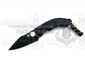 Spyderco 蜘蛛 C135GBBKP PERRIN PPT BLACK Corrugated G-10柄“折”