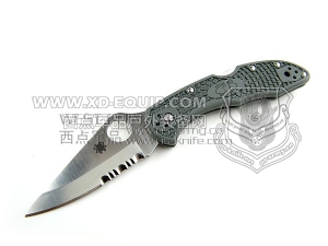Spyderco 蜘蛛 C11PSFG Delica 4 FRN Foliage Green 绿FRN柄半齿“折”