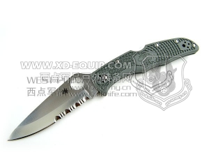 Spyderco 蜘蛛 C10PSFG Endura 4 ComboEdge Foliage Green FRN 半齿“折”